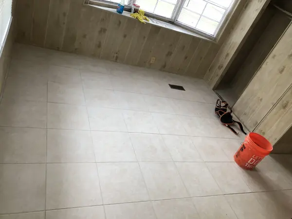Completed flooring and interior remodeling work
